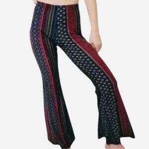 LA Gypsy women’s high waist boho flare legging/pants